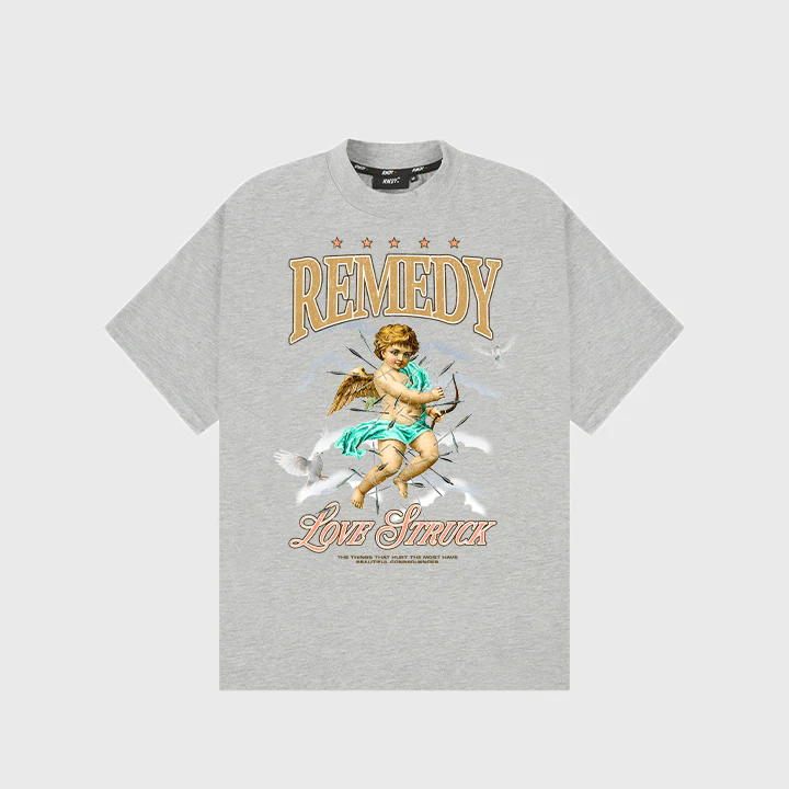 Grey Love Struck Graphic Tee